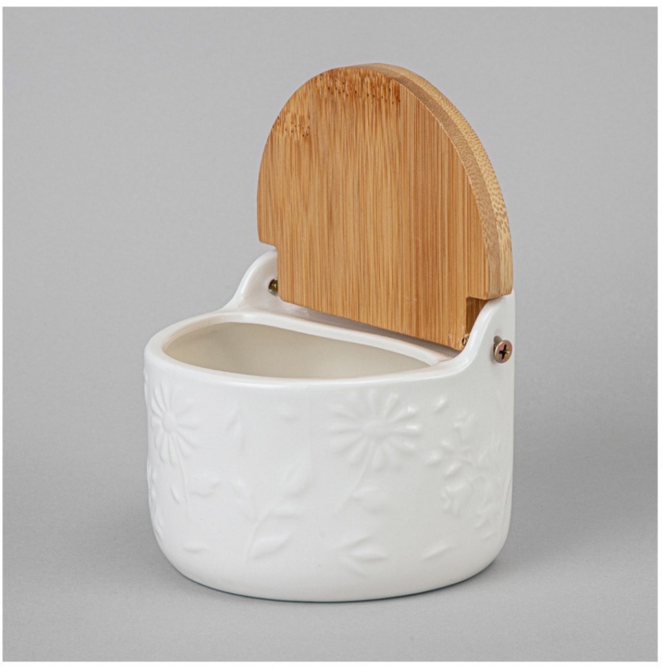 Банка lefard "flowers story" с дерев. крышкой 11,5*10,5*9 см 450 мл (474-264)