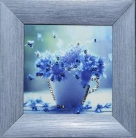 Картина Васильки малые с кристаллами Swarovski (2108)