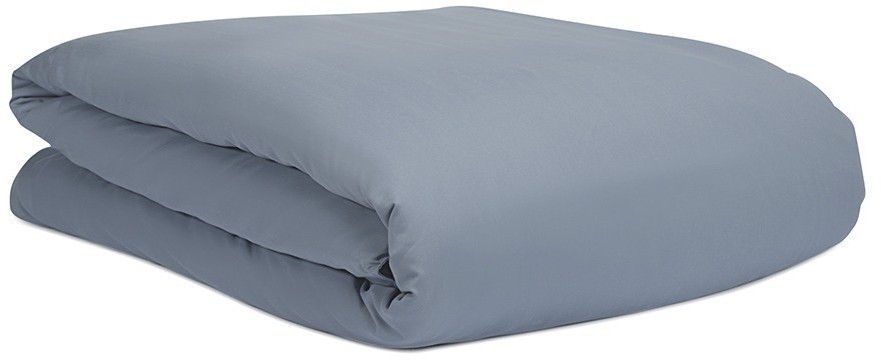 Комплект постельного белья из сатина джинсово-синего цвета с брашинг-эффектом из коллекции essential, 150х200 см (76081)