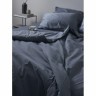 Комплект постельного белья из сатина джинсово-синего цвета с брашинг-эффектом из коллекции essential, 150х200 см (76081)
