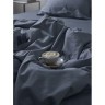 Комплект постельного белья из сатина джинсово-синего цвета с брашинг-эффектом из коллекции essential, 150х200 см (76081)