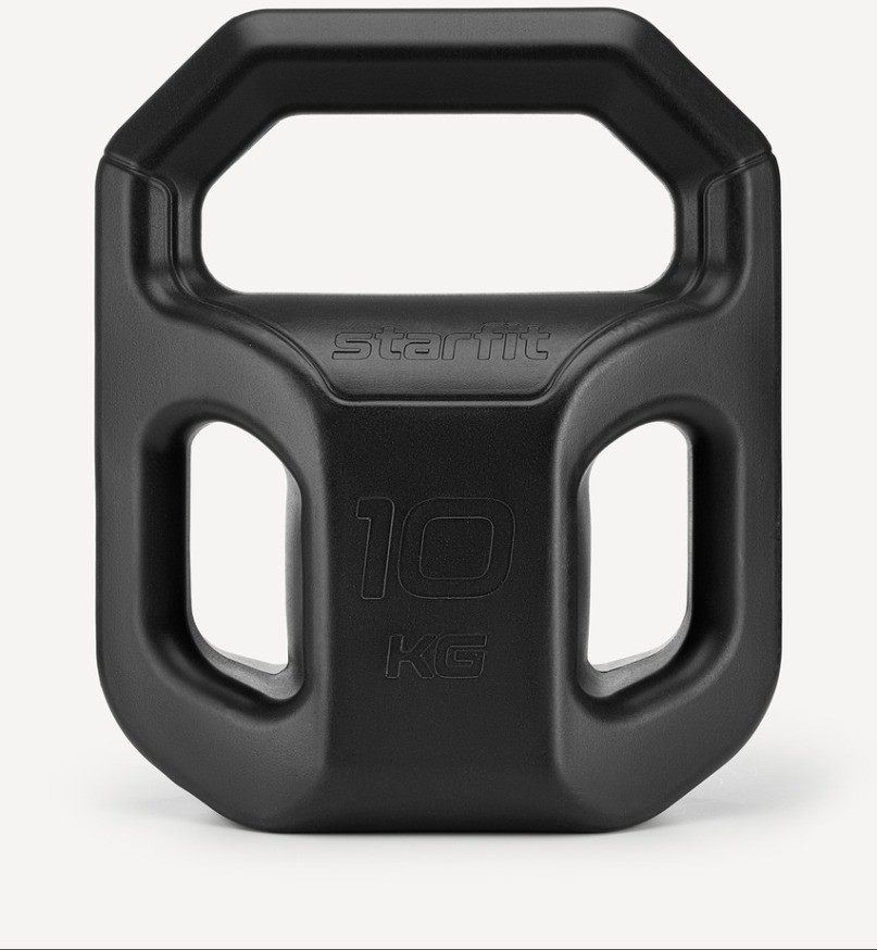 Гиря пластиковая STARFIT DB-505, 10 кг, черный (2113754)
