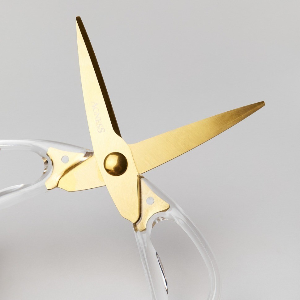 Кухонные ножницы цвет айвори, титановое покрытие лезвия, 20,5см Agness (671-026)