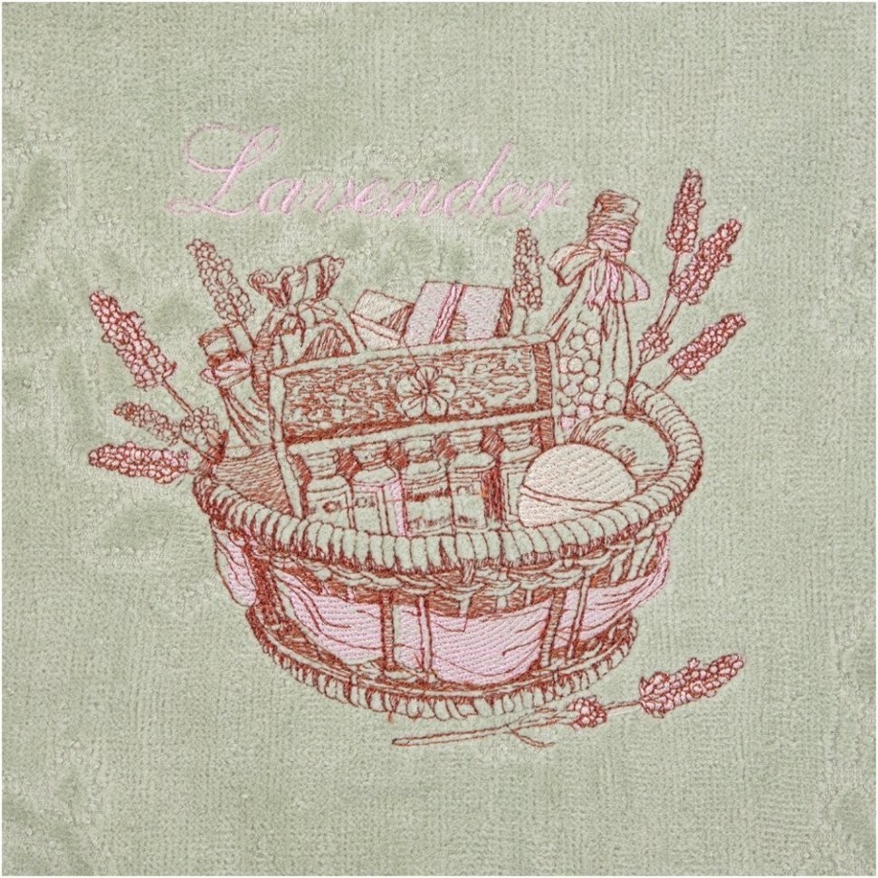 Полотенце махрововое "секрет красоты",40х70см, зелёный,100% х\б SANTALINO (850-331-64)