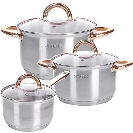 Набор посуды 6пр 2+2,5+3,5 л Mayer&Boch (28815)