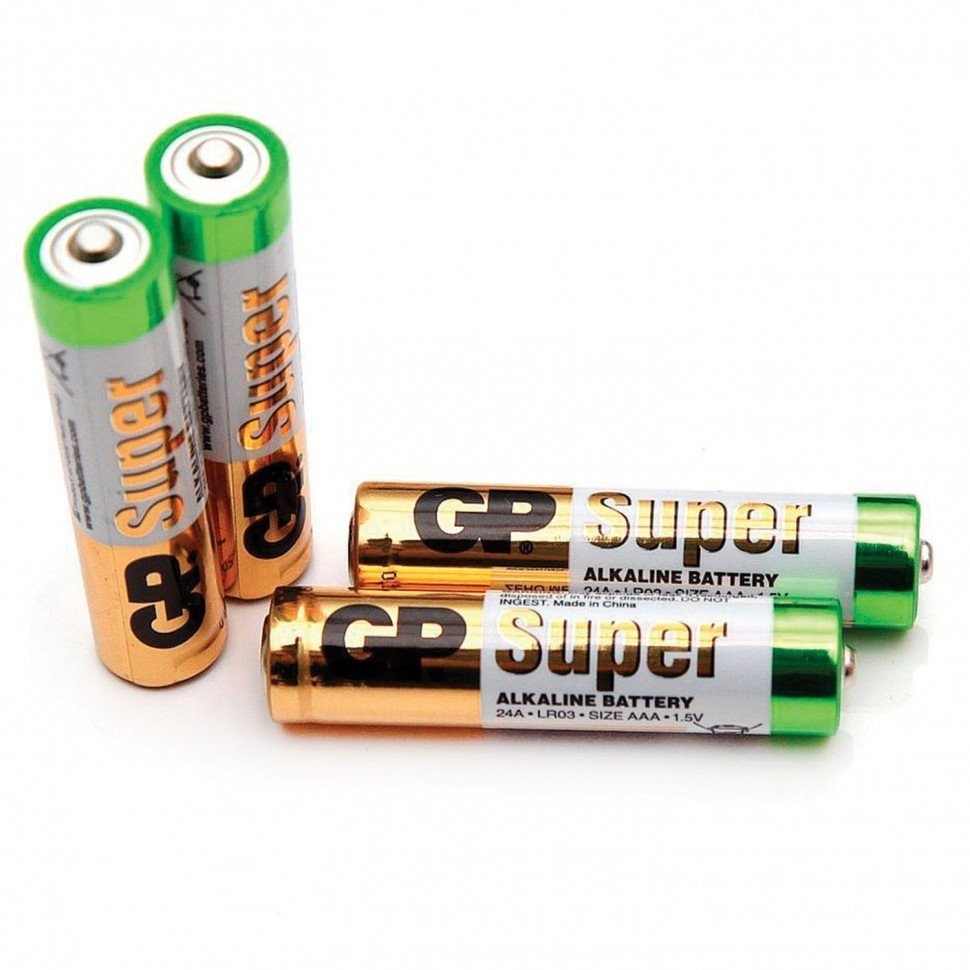 Батарейки алкалиновые GP Super LR03 (AAA) 4 шт 24ARS-2SB4 (5) (76376)
