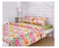 Кпб 1,5 сп &quot;пионы&quot; под 150*215 -1шт., пр (.зеленый) 180*220 -1шт., нав 70*70-2шт SANTALINO (984-713)