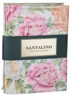 Кпб 1,5 сп &quot;пионы&quot; под 150*215 -1шт., пр (.зеленый) 180*220 -1шт., нав 70*70-2шт SANTALINO (984-713)