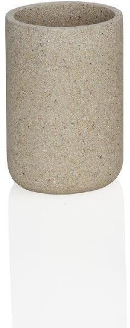 Andrea House Стакан для зубных щеток серый песок и хром BA64253