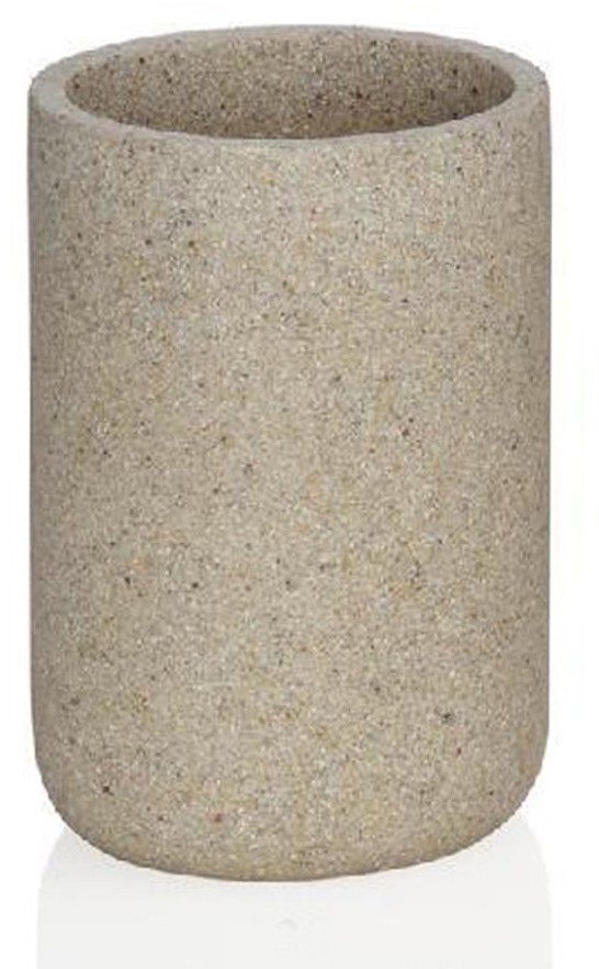 Andrea House Стакан для зубных щеток серый песок и хром BA64253