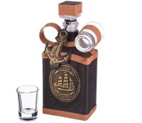 Набор &quot;за тех,кто в море&quot;:штоф+2 стопки 500/30 мл. Чуп &quot;вернисаж (352-316)