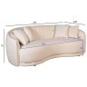 Диван трехместный бежевый 233*106*79см (TT-00012649)
