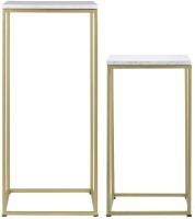 Набор из 2-х столиков mayen gold, белые/золотистые (76903)