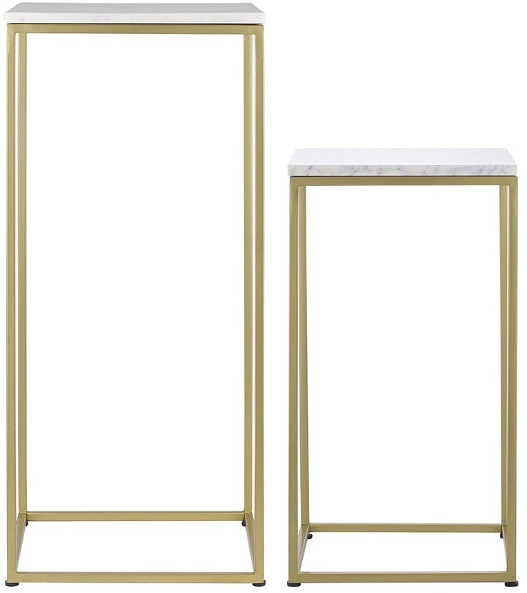 Набор из 2-х столиков mayen gold, белые/золотистые (76903)