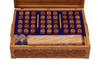 Настоящее &quot;Русское лото&quot; в резной шкатулке с боченками из мореного ясеня &quot;Кремль&quot; (29959)
