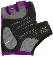 Перчатки для фитнеса SU-113, черный/фиолетовый/серый (165021)