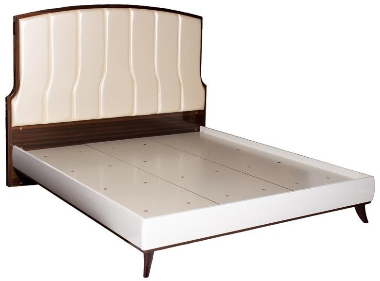 Кровать экокожа бежевая 183*203*148см (TT-00000711)