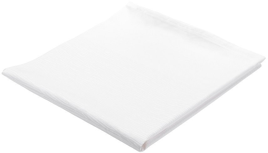 Скатерть жаккардовая белого цвета из хлопка с вышивкой из коллекции essential, 180х180 см (72167)
