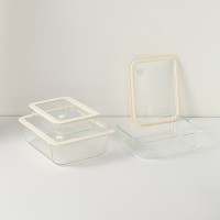 Контейнер для запекания и хранения с вакуумным эффектом vacuum glass, 700 мл, молочный (78844)