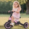 Детский беговел-велосипед 6в1 с родительской ручкой, розовый с рисунком (TR008-PINK-PAINT)
