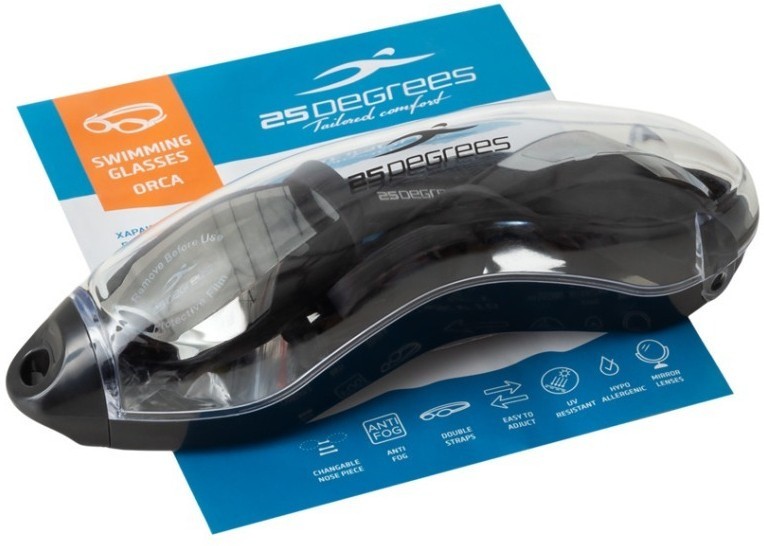 Очки для плавания 25DEGREES Orca Black Mirror (2109222)