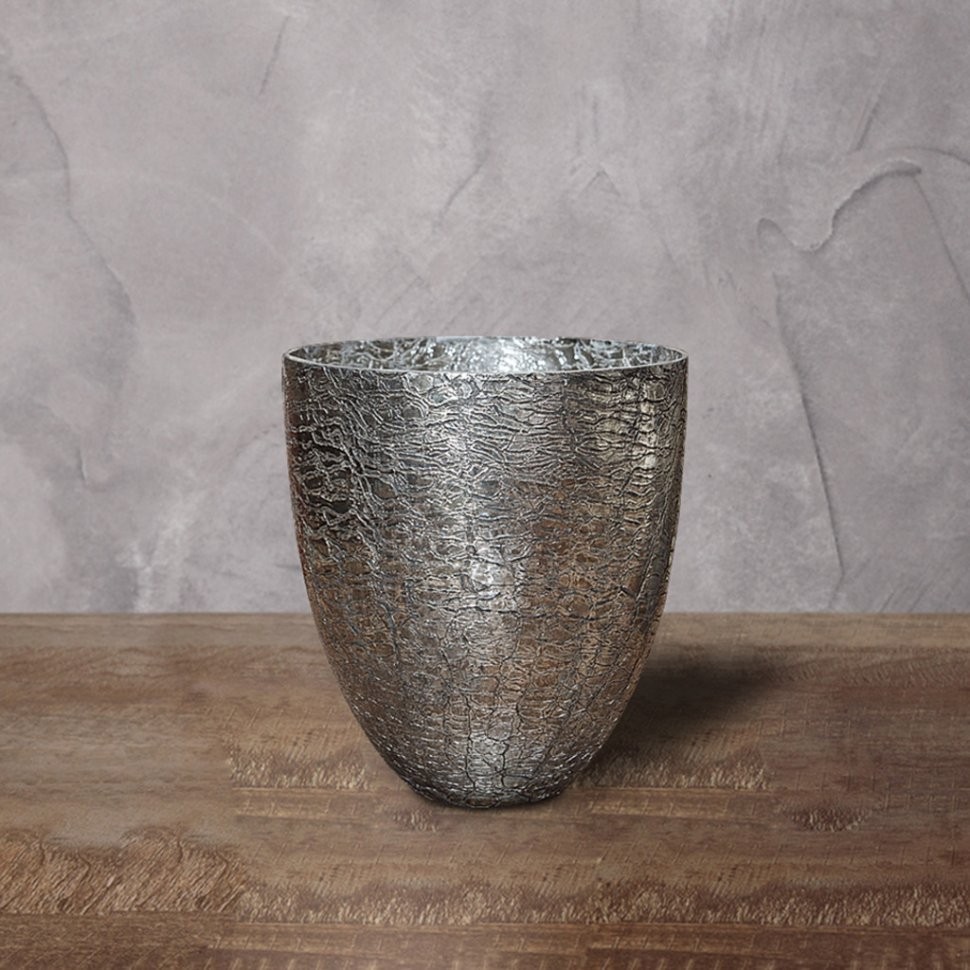 Подсвечник Ksa/5474, 16, стекло, Crackle black gold, ROOMERS FURNITURE