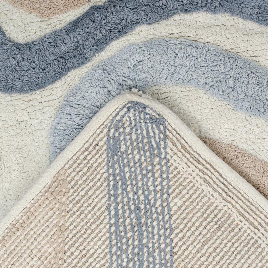 Коврик для ванной flow серо-синего цвета из коллекции ethnic, 50x80 см (79884)