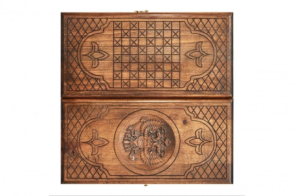 Нарды резные "Герб РФ-2" 40, Ustyan (28358)