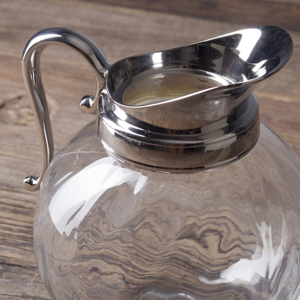 Кувшин RO-5271/BKN, металл, стекло, chrom, ROOMERS TABLEWARE
