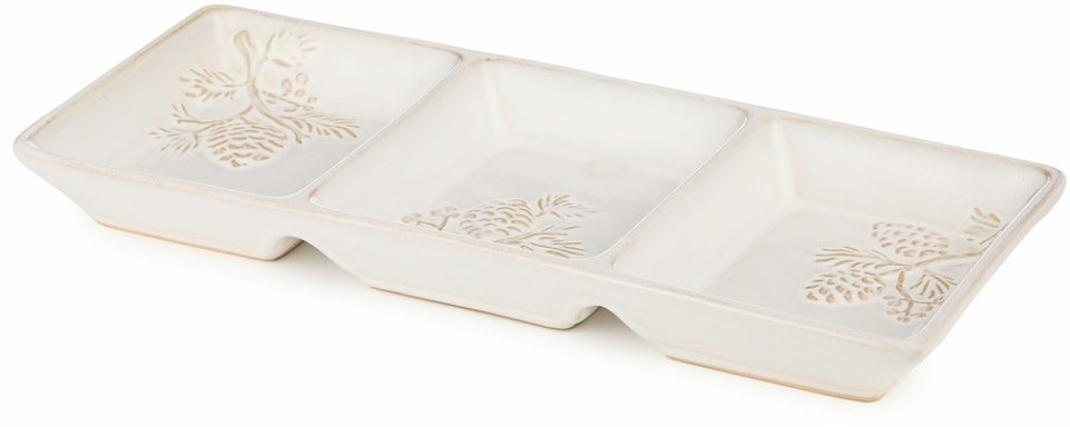 Менажница 3 секции коллекция "pine cones", 33*14*3,5 см Bronco (230-543)