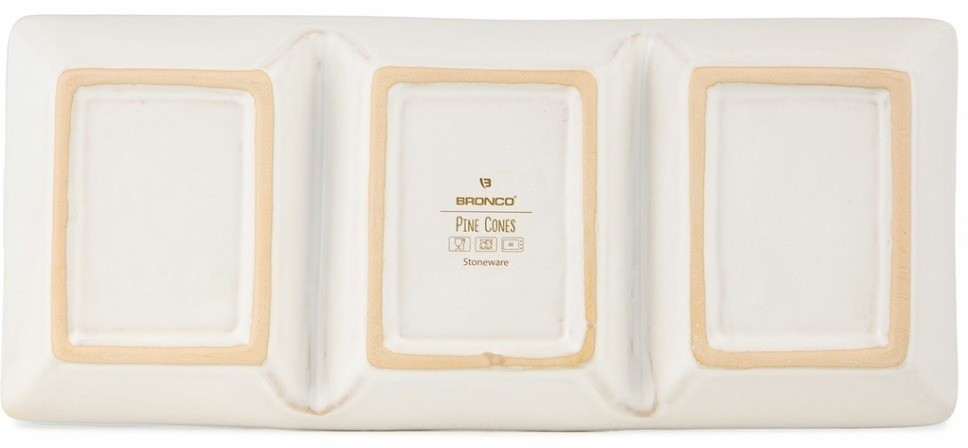 Менажница 3 секции коллекция "pine cones", 33*14*3,5 см Bronco (230-543)