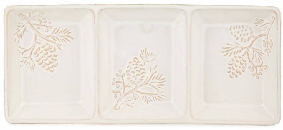 Менажница 3 секции коллекция "pine cones", 33*14*3,5 см Bronco (230-543)