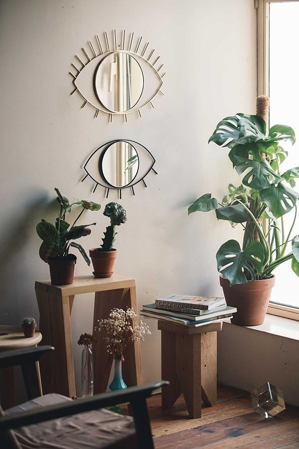 Зеркало настенное cyclops среднее черное (58195)