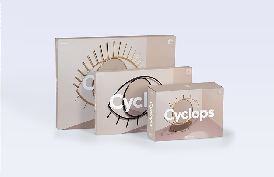 Зеркало настенное cyclops среднее черное (58195)