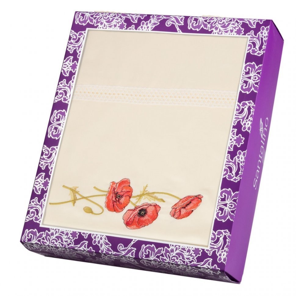 Кпб евро"каталония",х/б100%,шамп, сатин,под200х220-1шт,пр240х240-1шт, нав50х70-2шт SANTALINO (985-017)