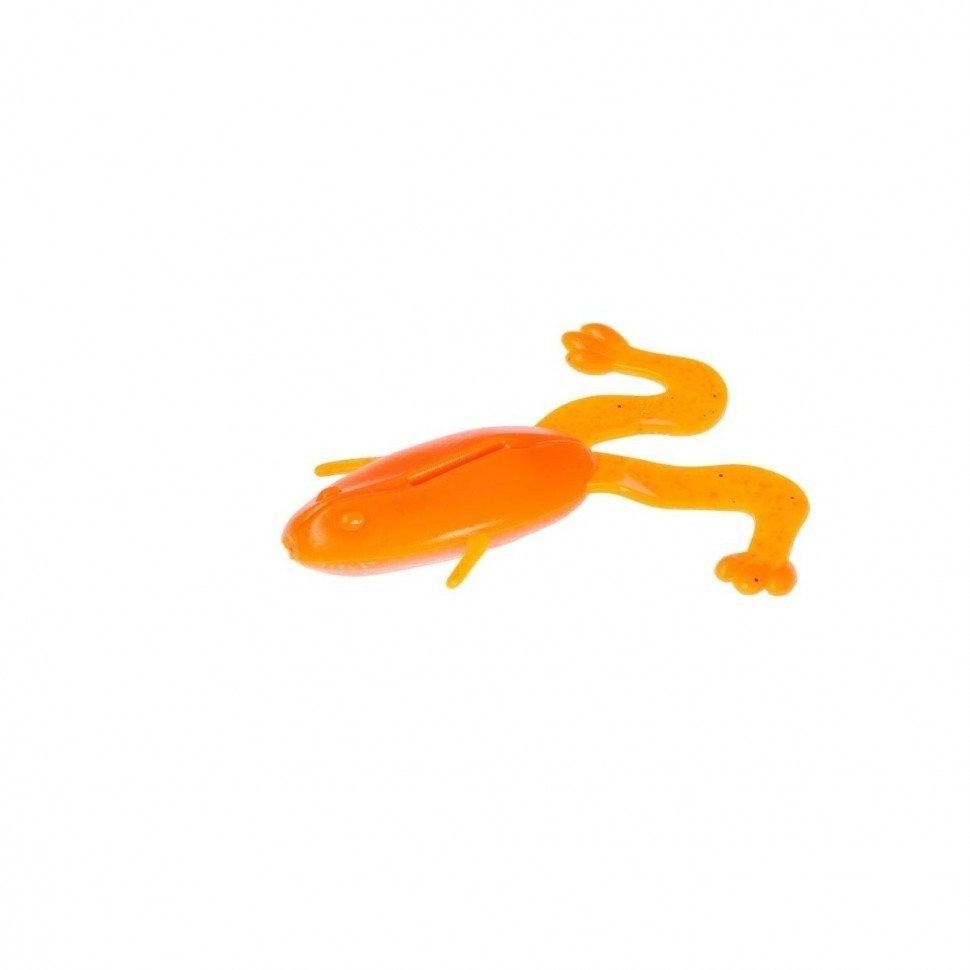 Лягушка Helios Crazy Frog 3,55"/9,0 см, цвет Orange & Sparkles 4 шт HS-23-022 (77957)
