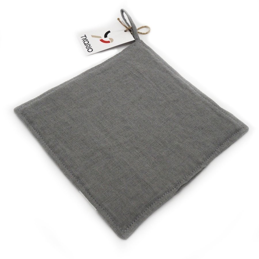 Прихватка из умягченного льна серого цвета essential, 22х22 см (63361)