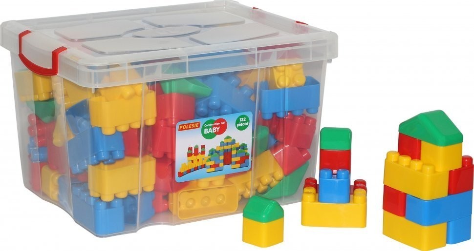 Конструктор "Беби" (132 элемента) (в контейнере) (53633_PLS)