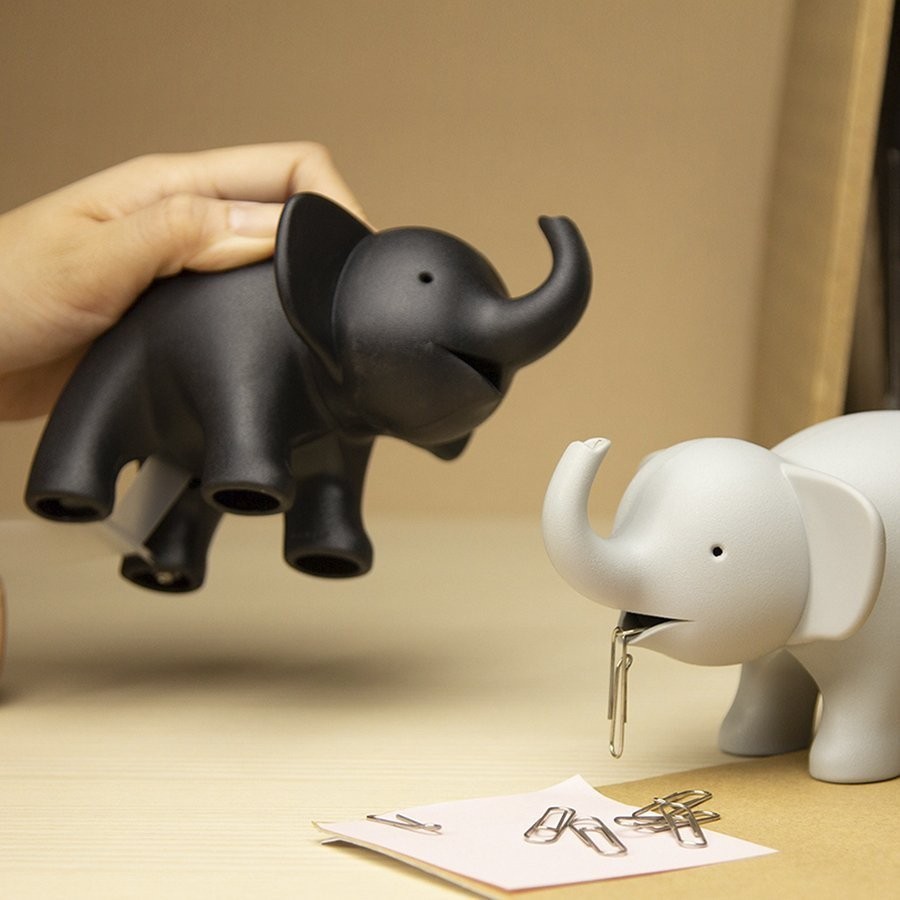 Диспенсер для скотча elephant, черный (74969)