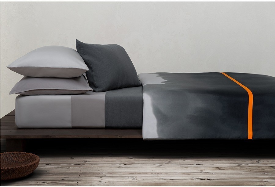 Комплект постельного белья из умягченного сатина из коллекции slow motion, orange, 150х200 см (73718)