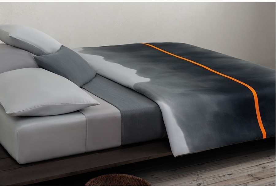 Комплект постельного белья из умягченного сатина из коллекции slow motion, orange, 150х200 см (73718)