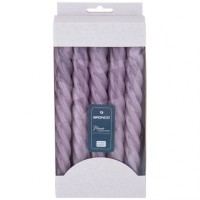 Набор свечей bronco витые лавандовые 10шт.  2,2*22 см Bronco (315-308)