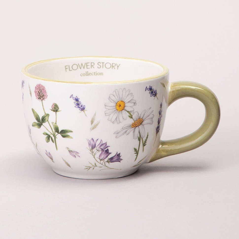 Чайная пара agness "flower story" 15*7 см 220 мл (358-2178)