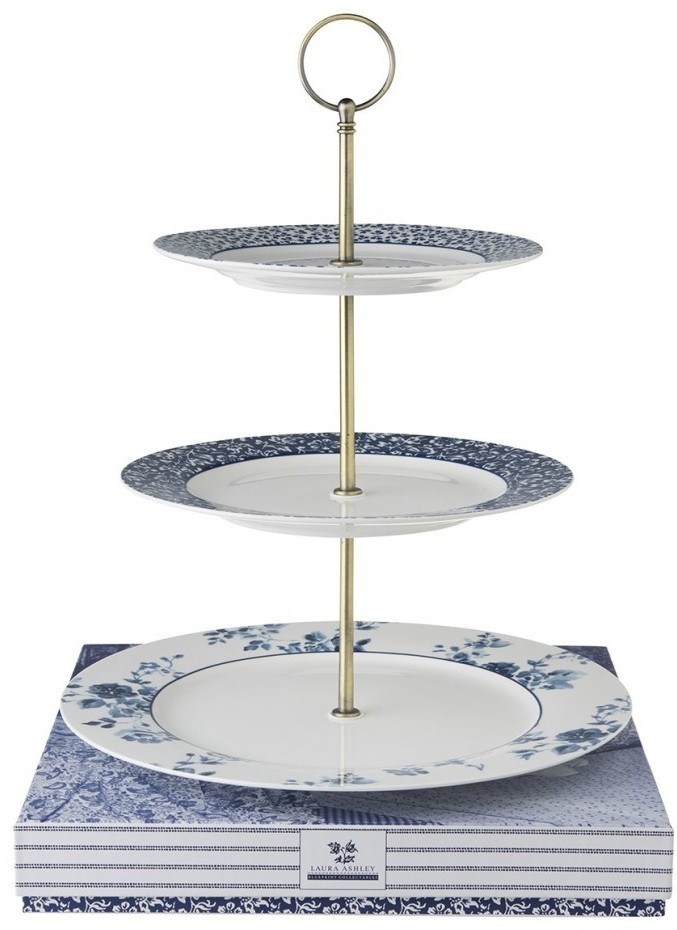 Laura Ashley Этажерка для фруктов/пирожных трехъярусная China Rose, Sweet Allysum, Floris 178668