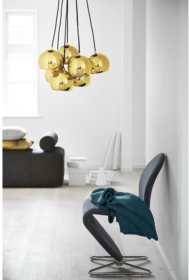 Люстра ball, 7 плафонов, 120 см, медь в глянце (68039)