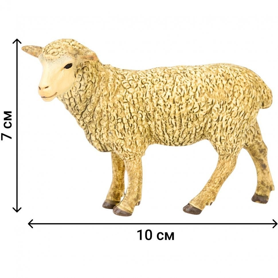 Набор фигурок животных серии "На ферме": Ферма игрушка, овцы, фермер, инвентарь - 17 предметов (ММ205-071)