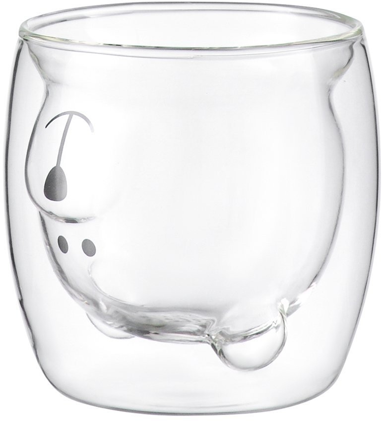 Чашка стеклянная с рисунком bear, 250 мл (74360)