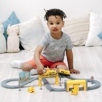 Железная дорога для детей &quot;Строительная площадка, 66 предметов&quot;, на батарейках (G201-006)