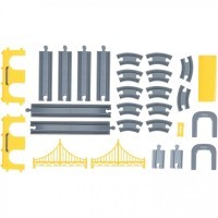 Железная дорога для детей &quot;Строительная площадка, 66 предметов&quot;, на батарейках (G201-006)