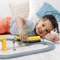 Железная дорога для детей &quot;Строительная площадка, 66 предметов&quot;, на батарейках (G201-006)